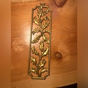 Vintage mid century gold metal wall decor hanging wall art